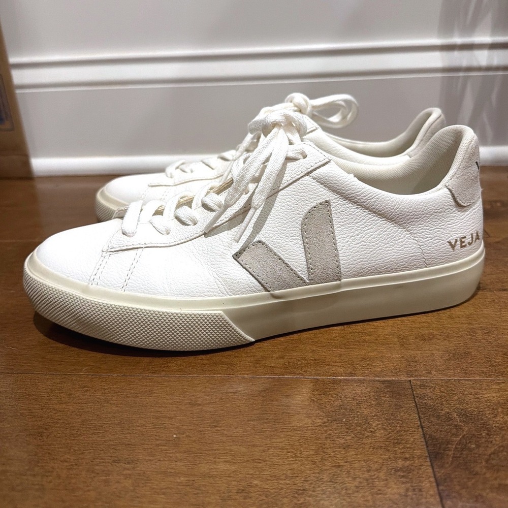 Veja Campo Leather Sneakers Mens 8 Womens 10 Extra White Natural Suede Shoes